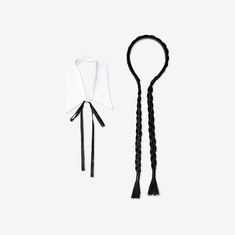 Hairband with braids and collar tie - For adults