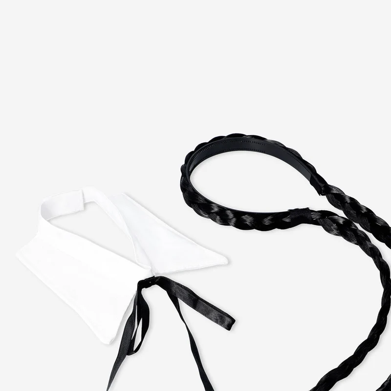 Hairband with braids and collar tie - For adults