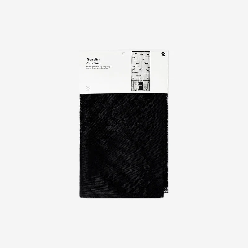 Curtain with bats and spiders