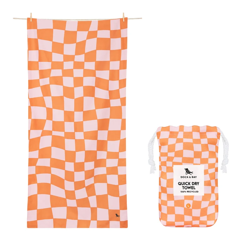 Toalla Summer Check Naranja · XL