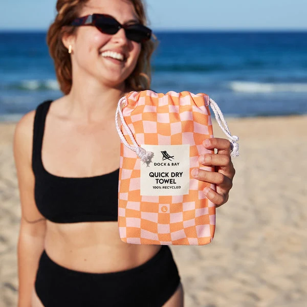 Toalla Summer Check Naranja · XL