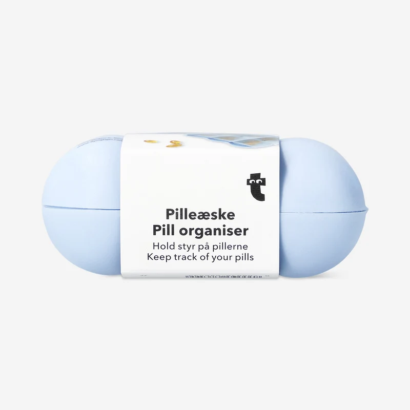 Blue bubble pill organiser