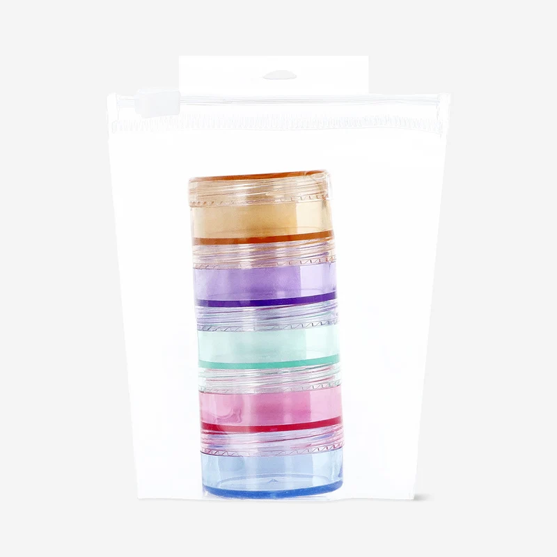 Stackable travel jars - 5 pcs