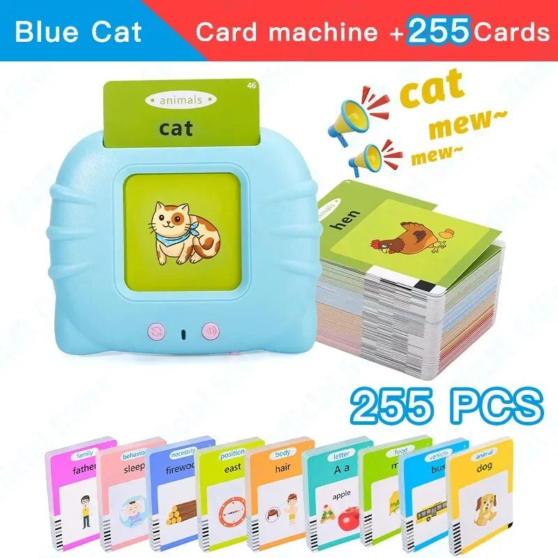 Montessori Audio Flash Cards: English Learning Electronic Book for Kids