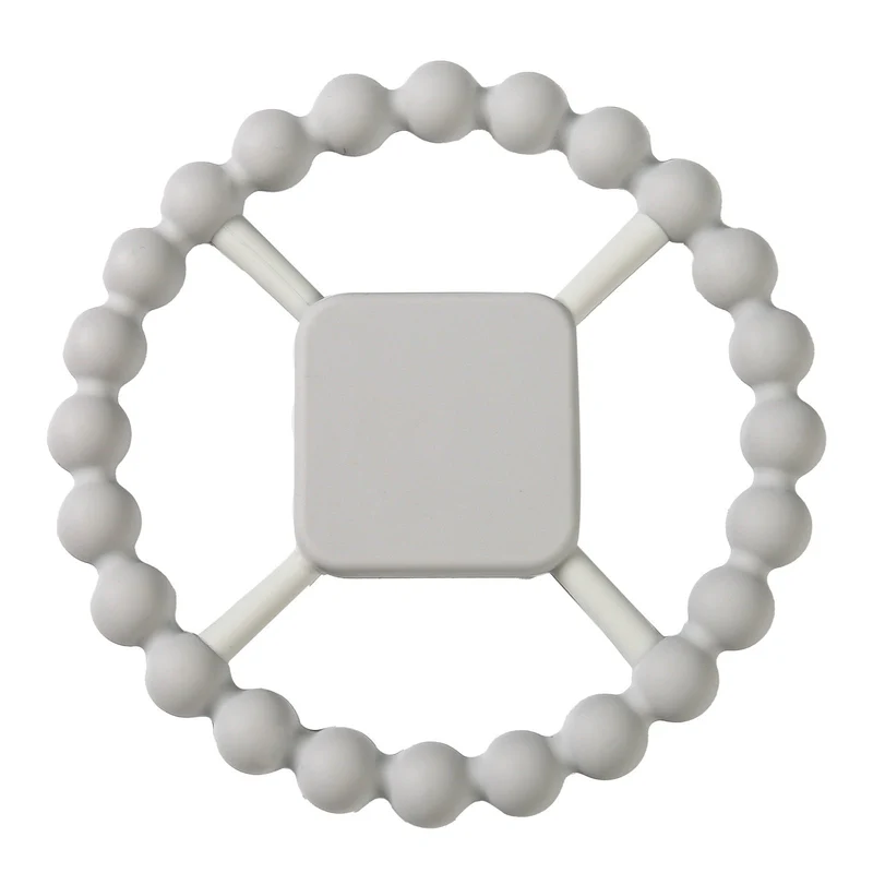 Let's Make Rudder-Shape Silicone & Wooden Teether Toy