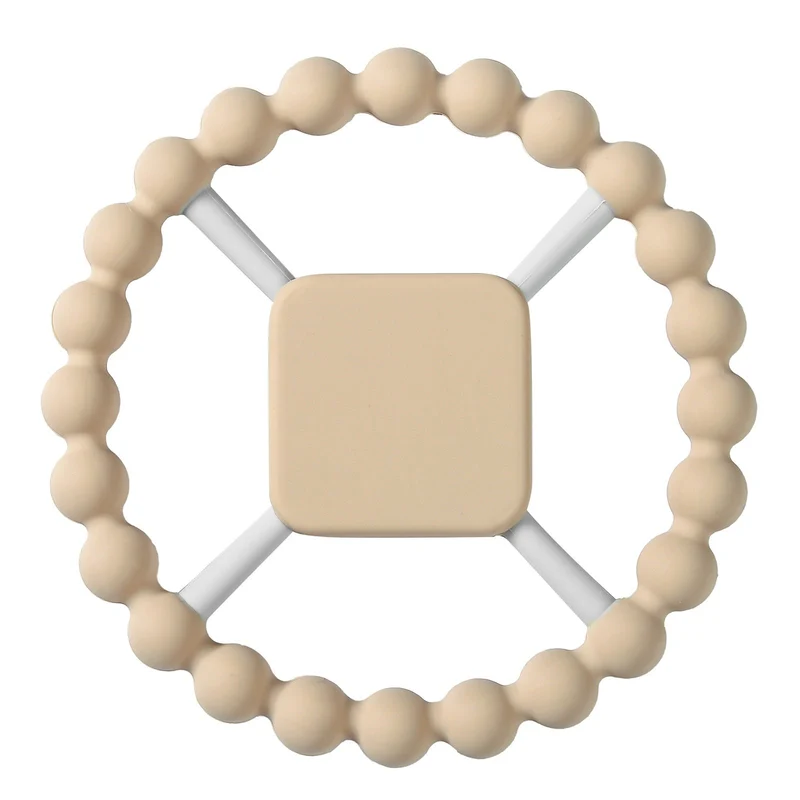 Let's Make Rudder-Shape Silicone & Wooden Teether Toy
