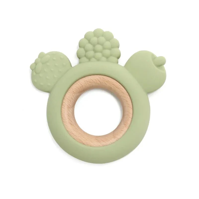Let's Make Rudder-Shape Silicone & Wooden Teether Toy