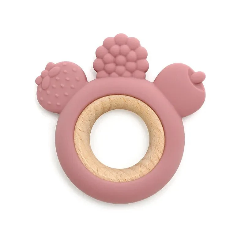Let's Make Rudder-Shape Silicone & Wooden Teether Toy