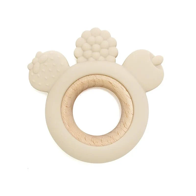 Let's Make Rudder-Shape Silicone & Wooden Teether Toy