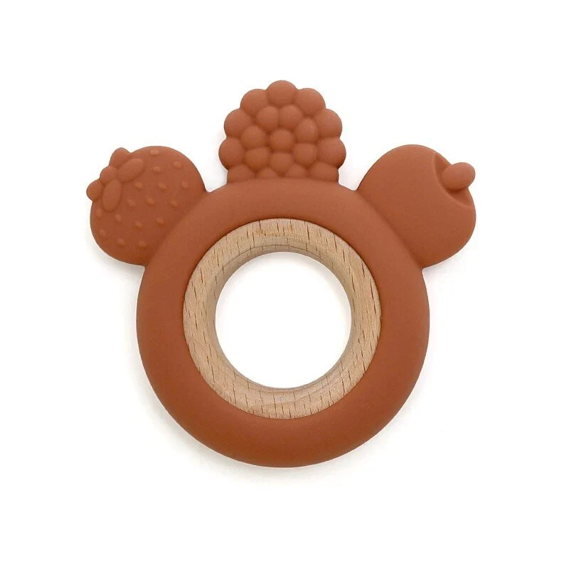 Let's Make Rudder-Shape Silicone & Wooden Teether Toy