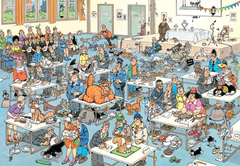 Jan van Haasteren - The cat pageantry (2000 pieces)