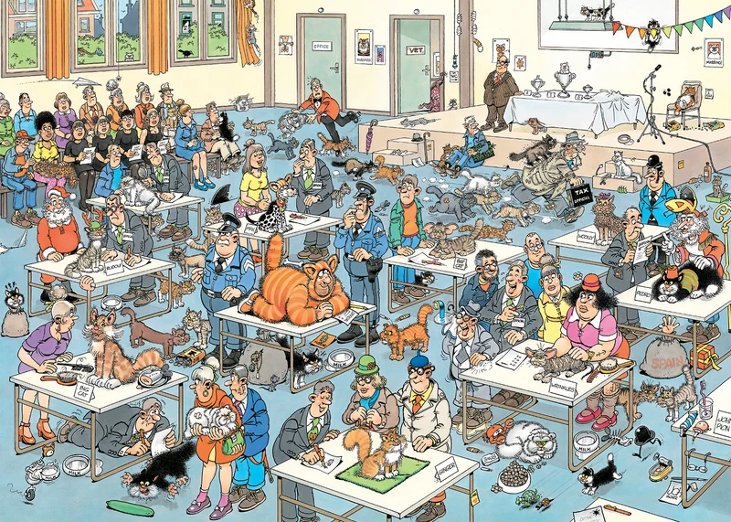 Jan van Haasteren - The cat pageantry (1000 pieces)