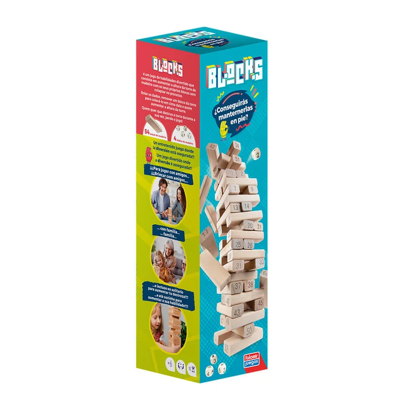 Blocks - Juego de mesa - FALOMIR - 2+ jugadores - 6+ años - Menos de 30 min