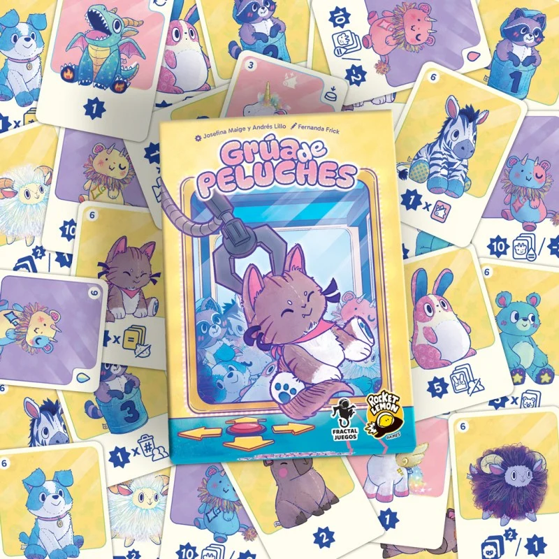 Grúa de Peluches - Juego de mesa - ROCKET LEMON - 2-4 jugadores - 8+ años - 20 min