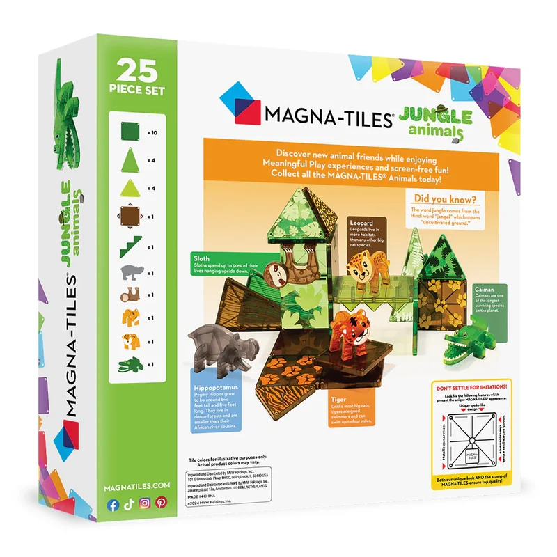 Magna-T Jungle Animals Set 25 piezas