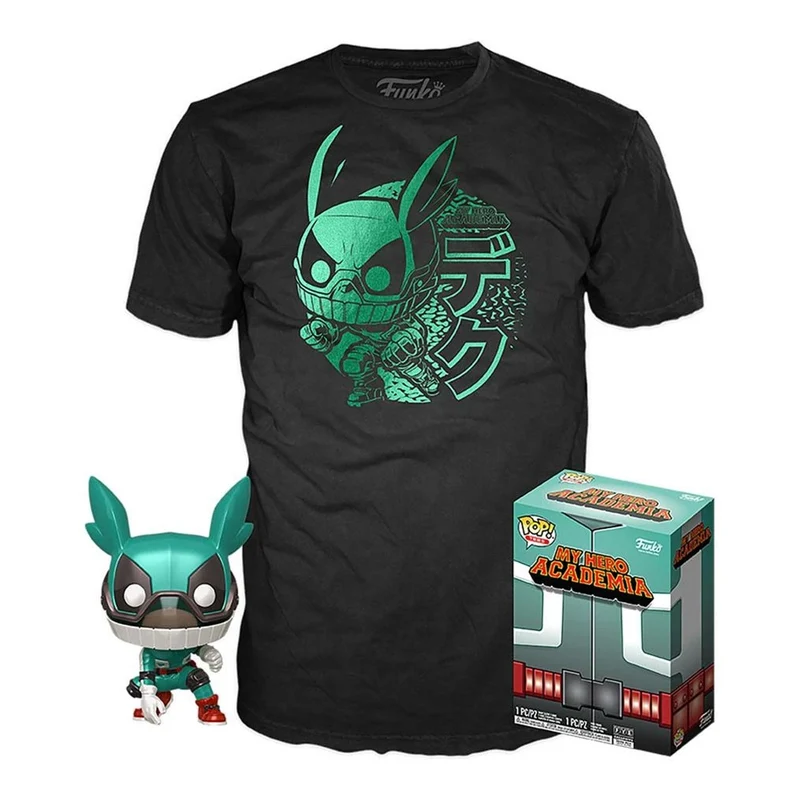 Set Funko Pop y Camiseta Deku - My Hero Academia