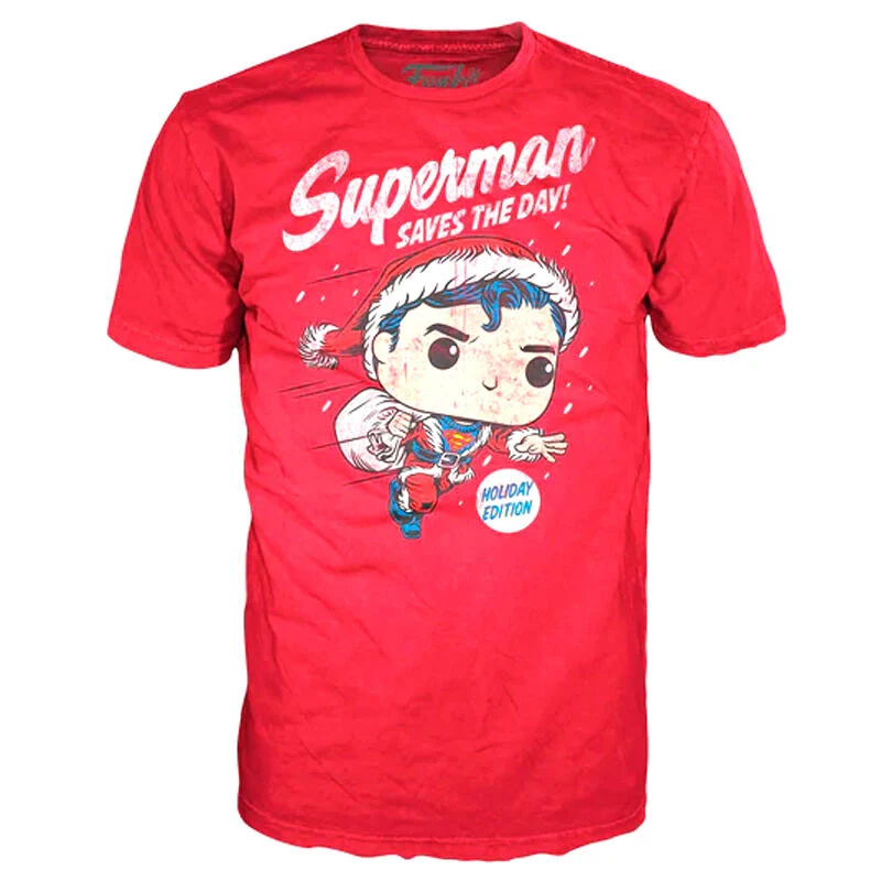 Set Funko Pop y Camiseta Superman Navideño