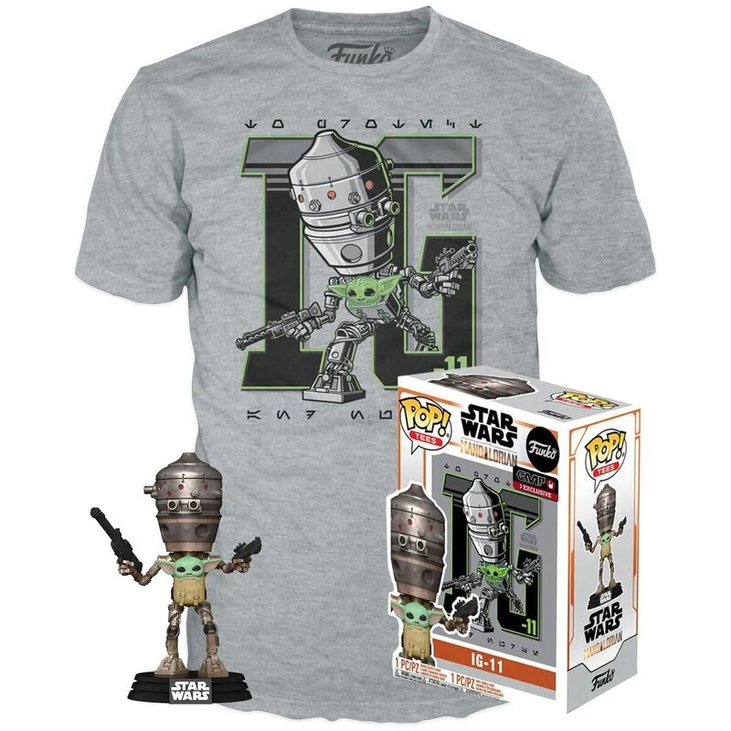 Set Funko Pop y Camiseta Ig11 y Baby Yoda - Star Wars