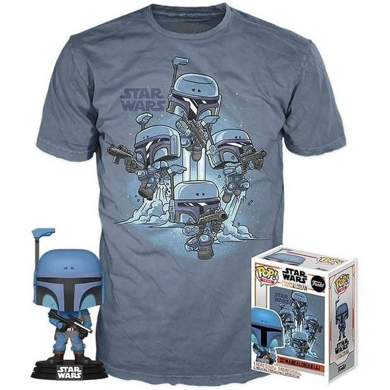 Set Funko Pop y Camiseta Mandalorian - Star Wars