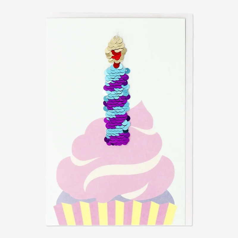 Card with cupcake and envelope