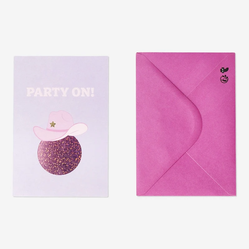 Celebration card with cowboy hat