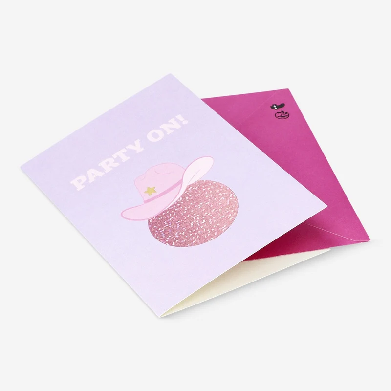 Celebration card with cowboy hat