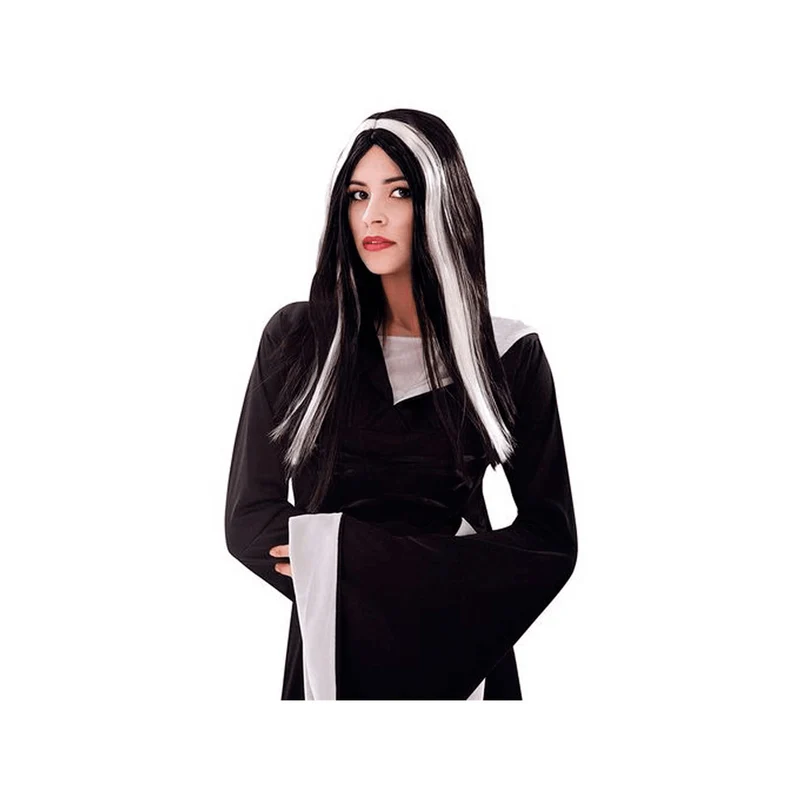 Peluca De Bruja Negra Y Blanca