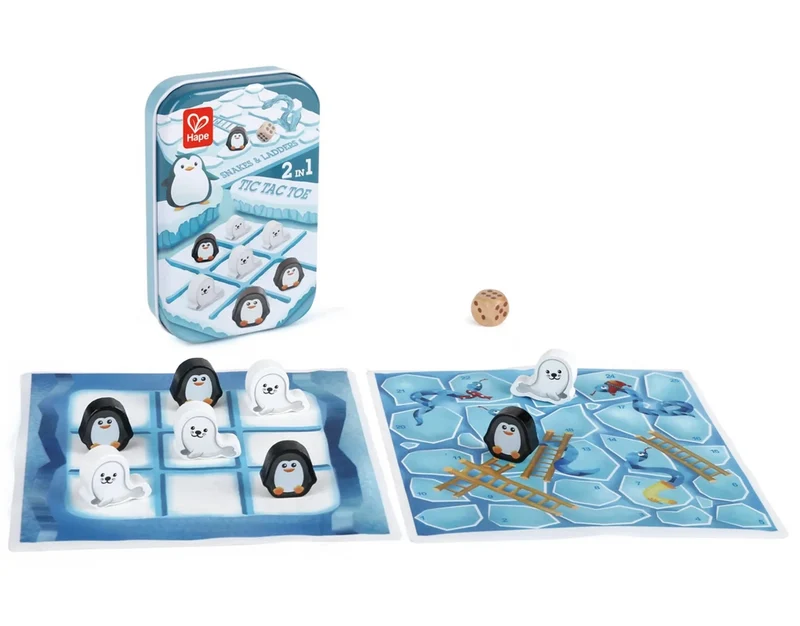 Juego 2 en 1 Tres en Raya - Serpientes y Escaleras · Hape