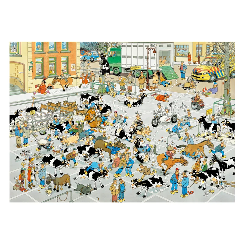 Jan van Haasteren - The Cattle Market (1000 pieces)