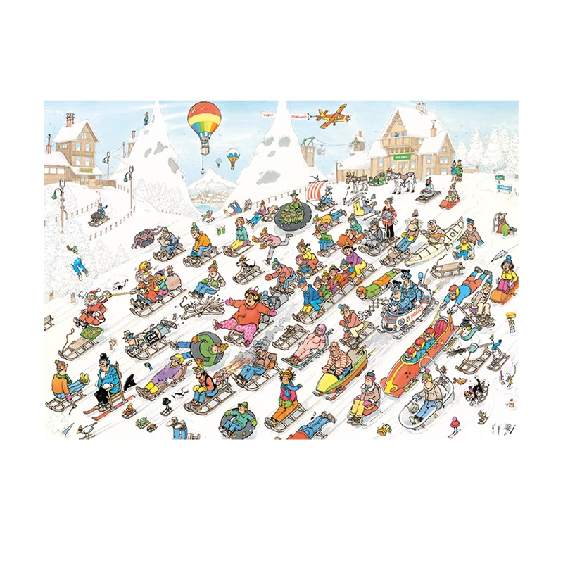Jan van Haasteren - It's all going downhill (1000 pieces)