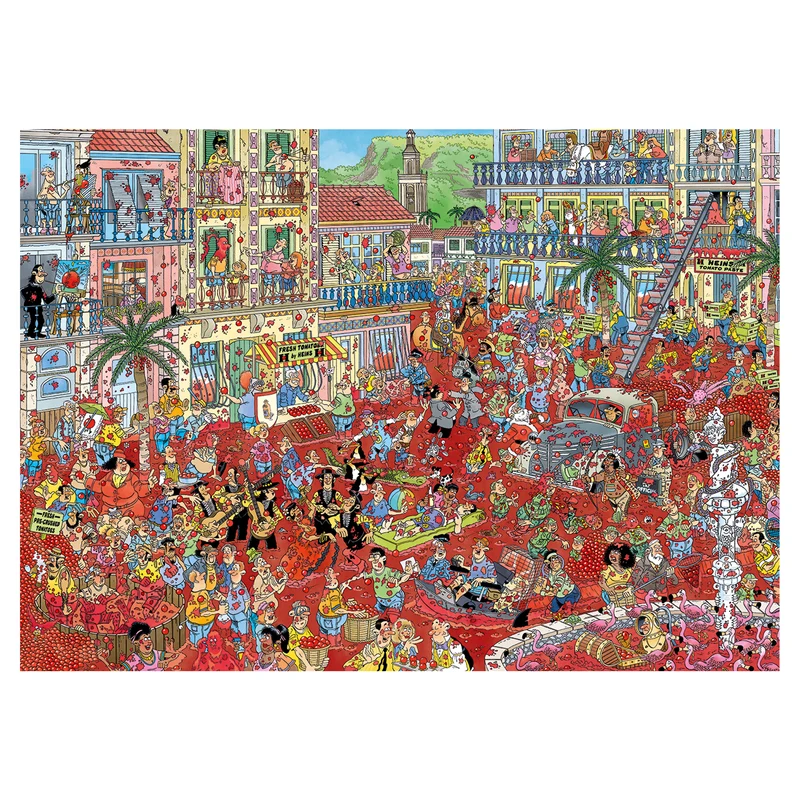 Jan van Haasteren - La Tomatina (1000 pieces)