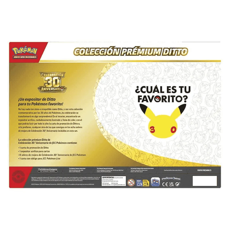 Pokémon TCG 30º Aniversario Display Collection con 8 Sobres y Expositor +6 años