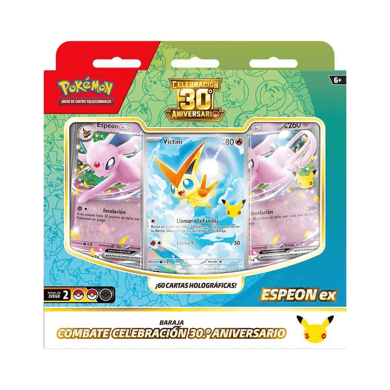 Pokémon TCG 30º Aniversario Battle Deck Baraja de 60 Cartas +6 años