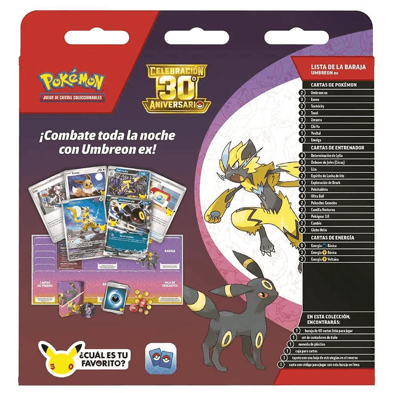 Pokémon TCG 30º Aniversario Battle Deck Baraja de 60 Cartas +6 años