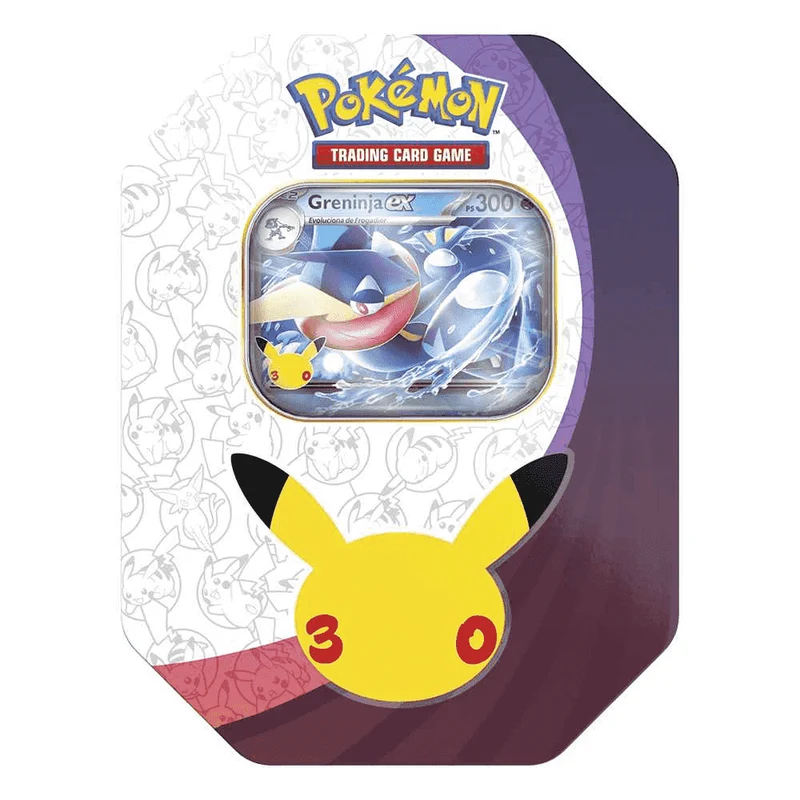 Pokémon TCG 30º Aniversario EX Tin Surtida con 4 Sobres y Carta Promocional +6 años