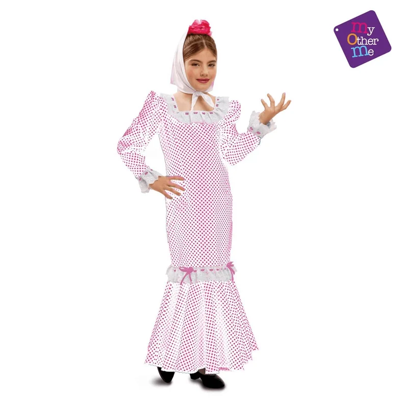 Disfraz de Madrileña blanco niña 3-4 años infantil