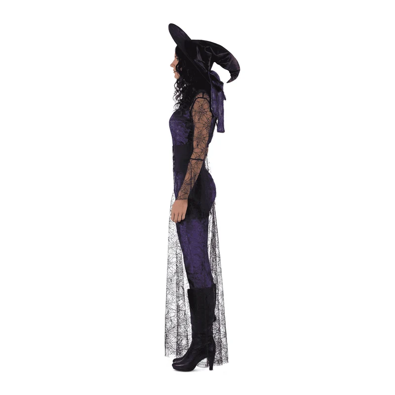 Disfraz de Bruja del aquelarre morada adulto talla L