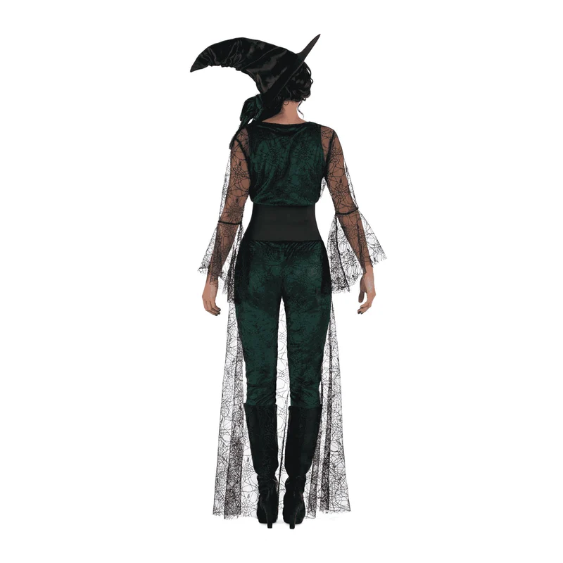 Disfraz de Bruja del aquelarre verde adulto talla L