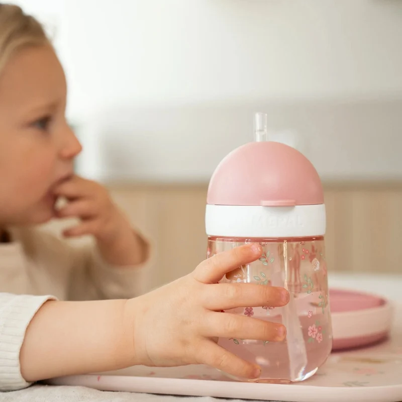 Vaso con pajita Mio Fairy Garden 300ml. Little Dutch