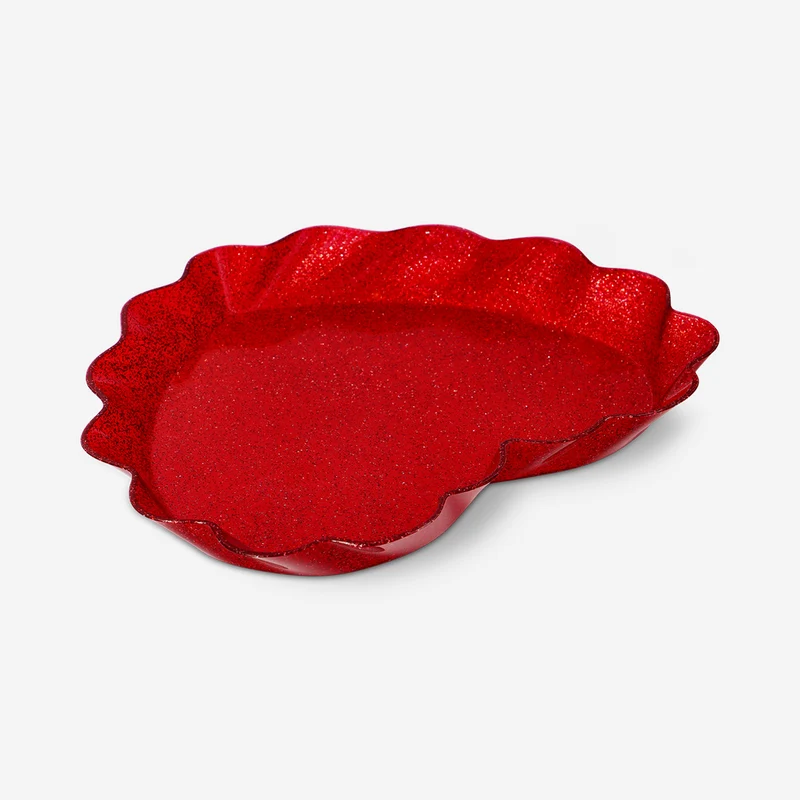 Red heart serving plate - 20 cm