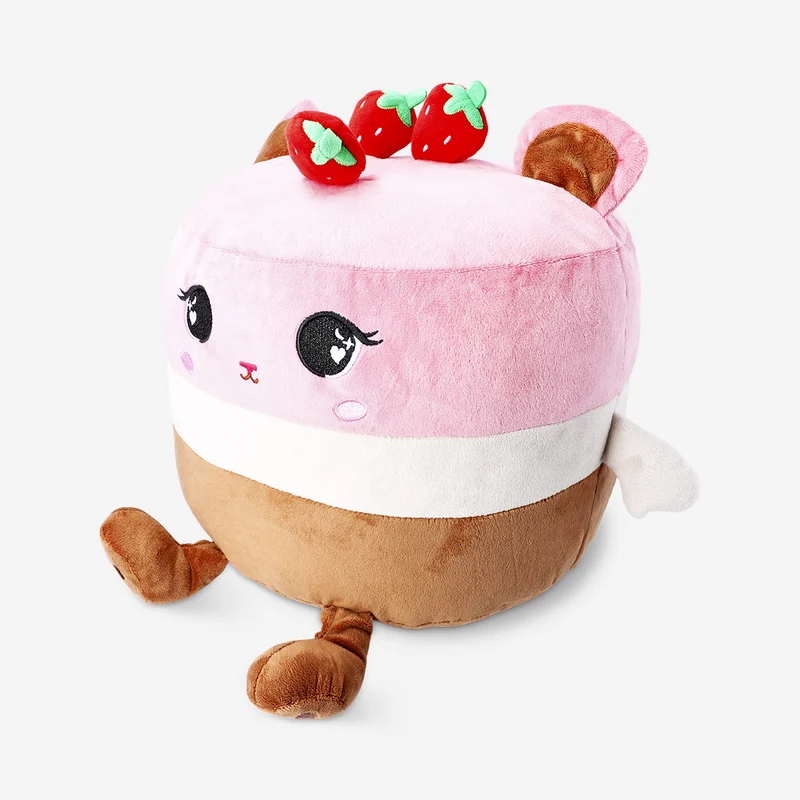 Plush toy - Teddy cat as strawberry cake
