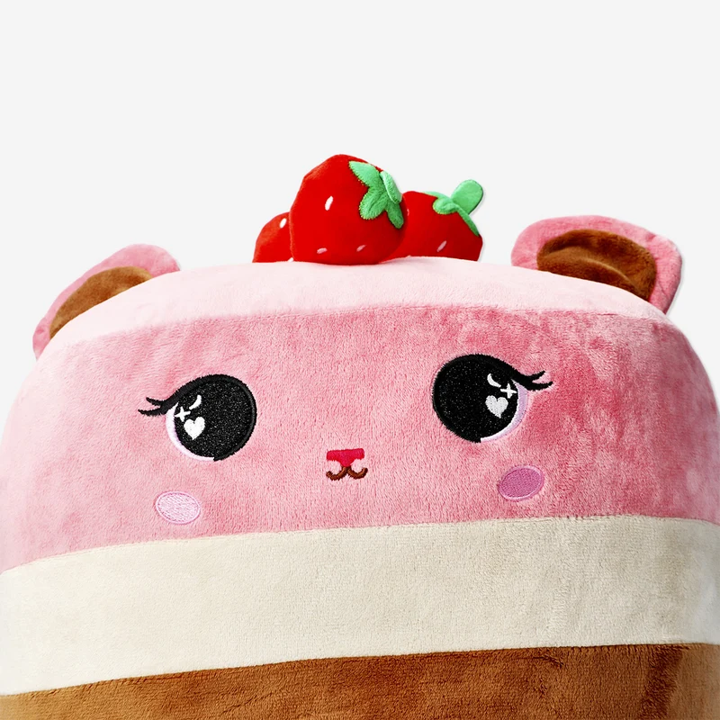 Plush toy - Teddy cat as strawberry cake