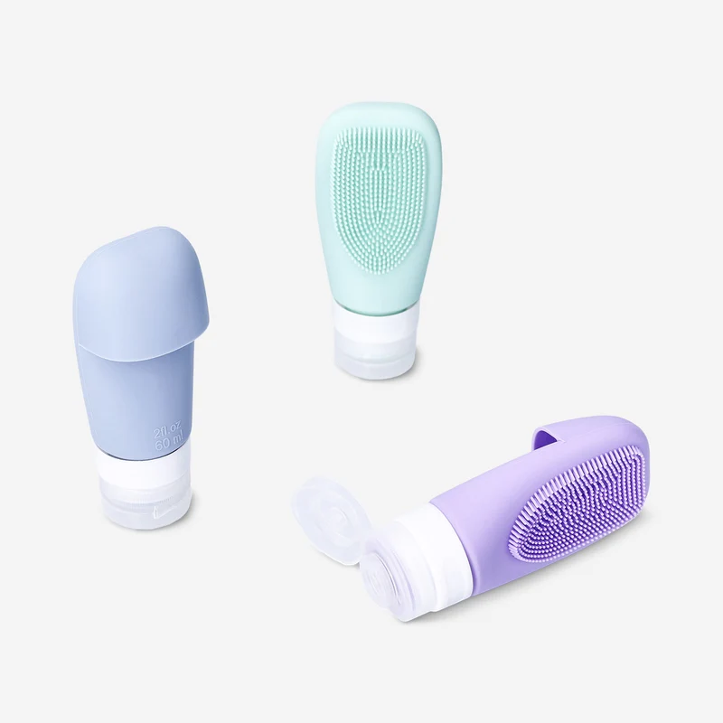 Travel bottles with scrub feature - 3 pcs