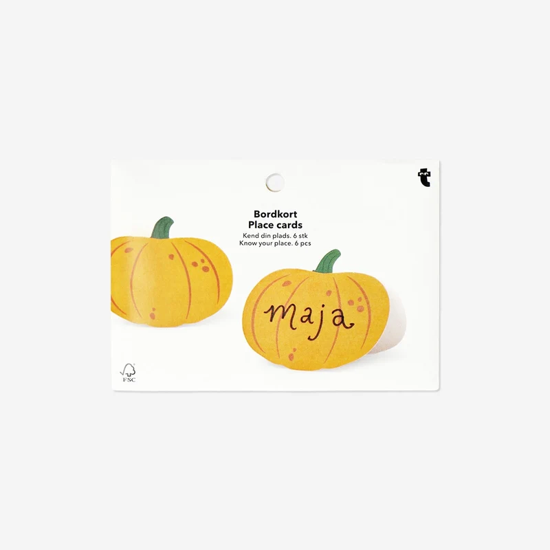 Pumpkin place cards - 6 pcs