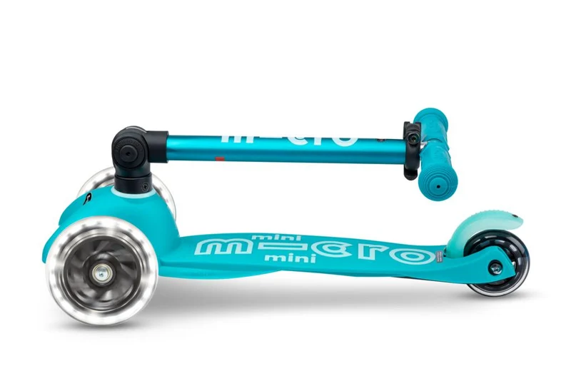 Patinete Mini Deluxe Plegable LED · Aqua