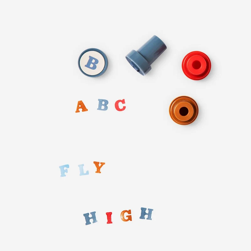 English alphabet stamps