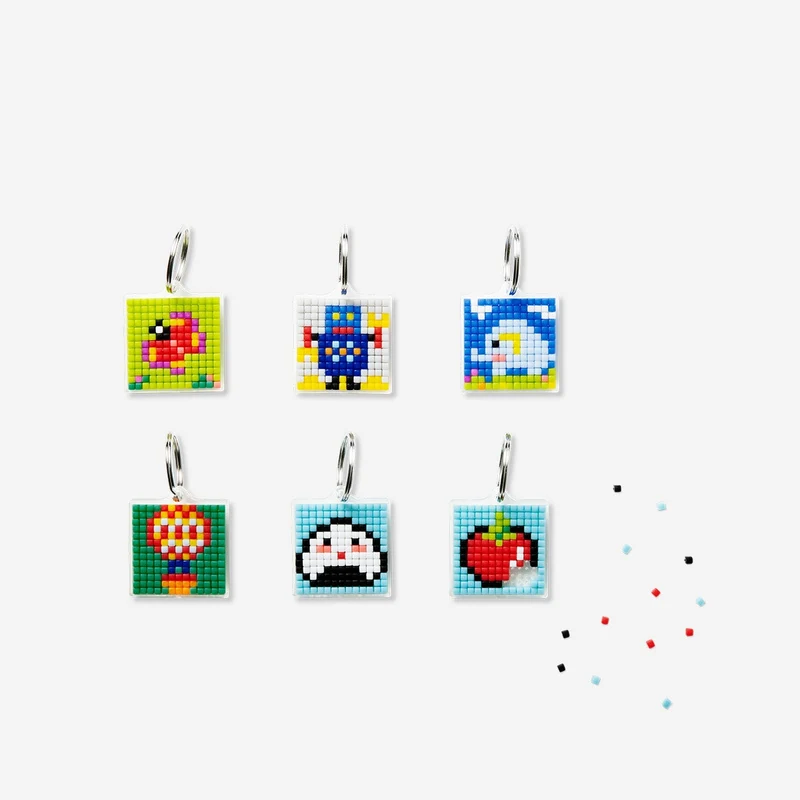 DIY key rings - 8 pcs