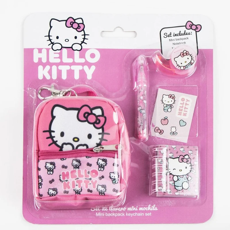Set Papelería con Mini Mochila - Hello Kitty