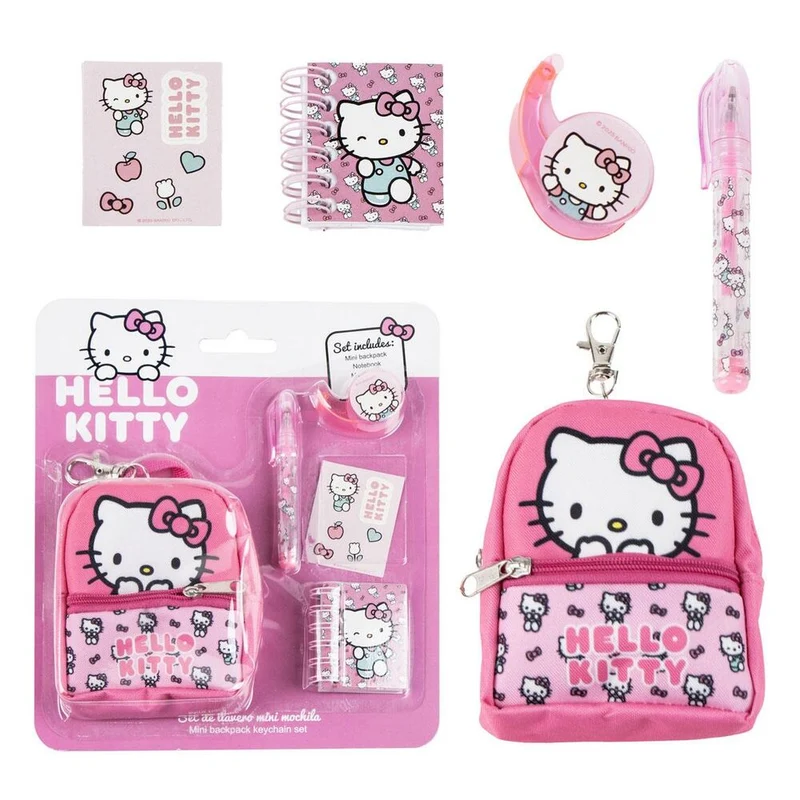 Set Papelería con Mini Mochila - Hello Kitty