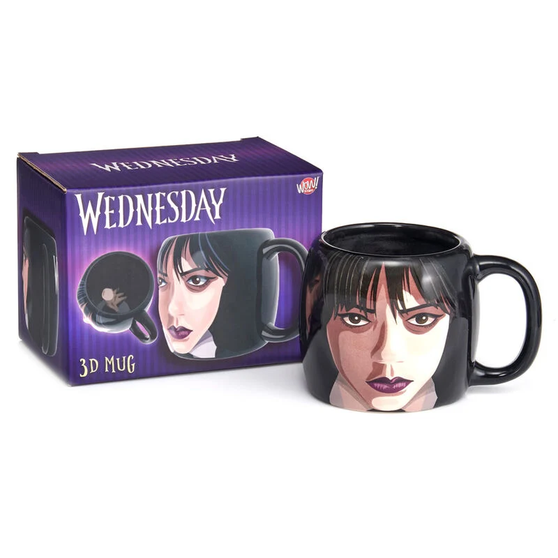 Taza 3D Wednesday Addams con Cosa